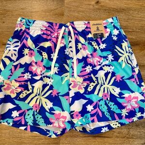 Chubbies Floral Swim Shorts, Size XL, 5.5”, mesh liner, BNWT